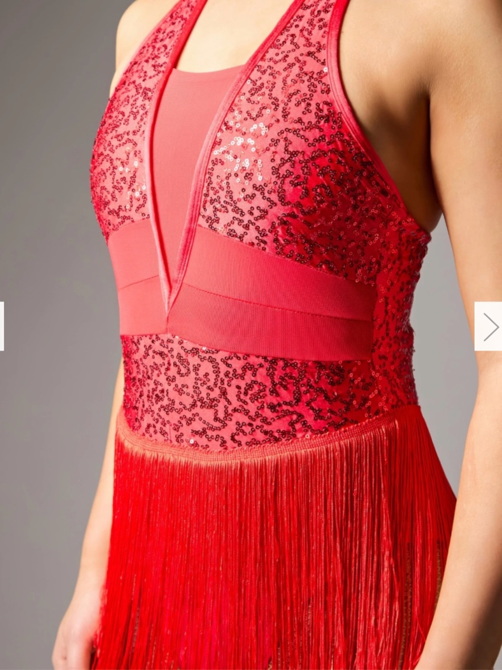 Weissman's RED Fringe Jazz Costume - Size SA